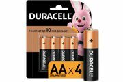 Элемент питания LR6-4BL BASIC CN, AA, 1.5в, блистер 4шт, Duracell